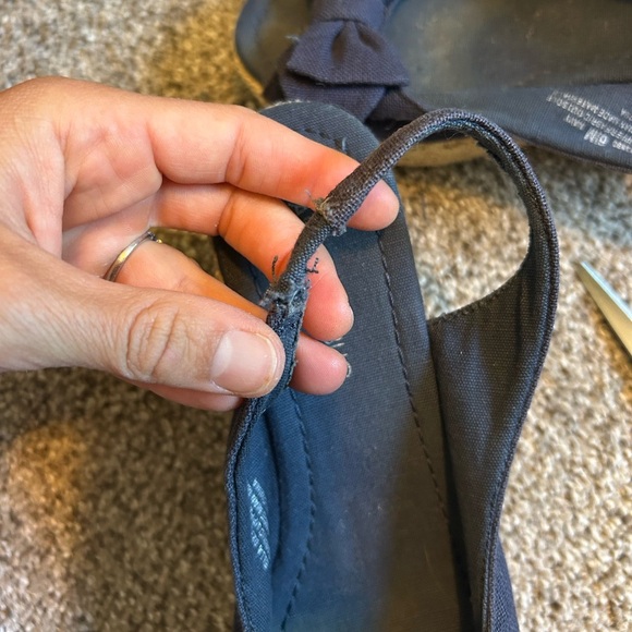 Fashion Bug Y2K Dark Blue Wedges with Bow Accent - Picture 6 of 8